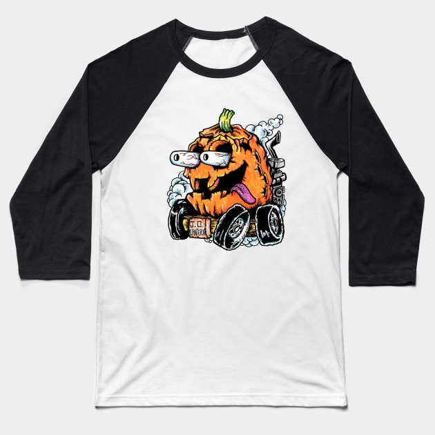 J.O. Lantern Baseball T-Shirt by PungentBasementArt